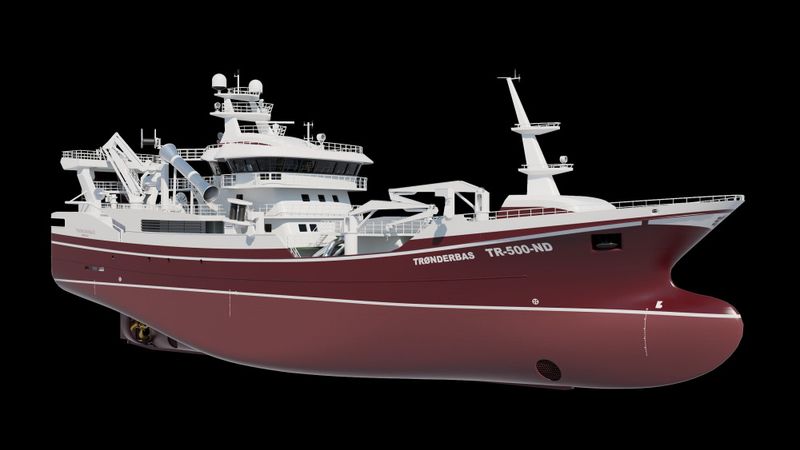 Trønderbas: Moderne fiskefartøy. Skala 1:72, 1050 mm.